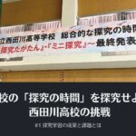 高校の「探究の時間」を探究せよ!西田川高校の挑戦 #1 探究学習の成果と課題とは